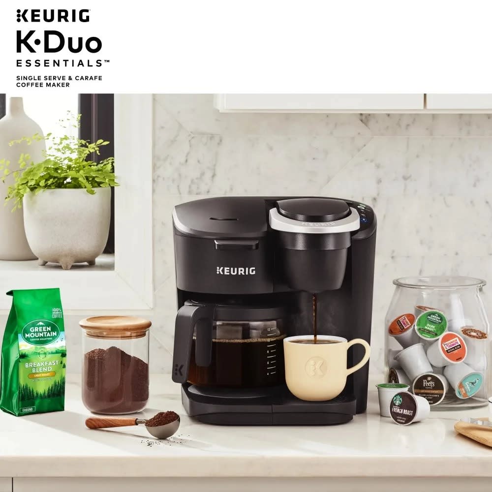 2023 Keurig K-Duo Essentials Single-Serve Coffee Maker, Black